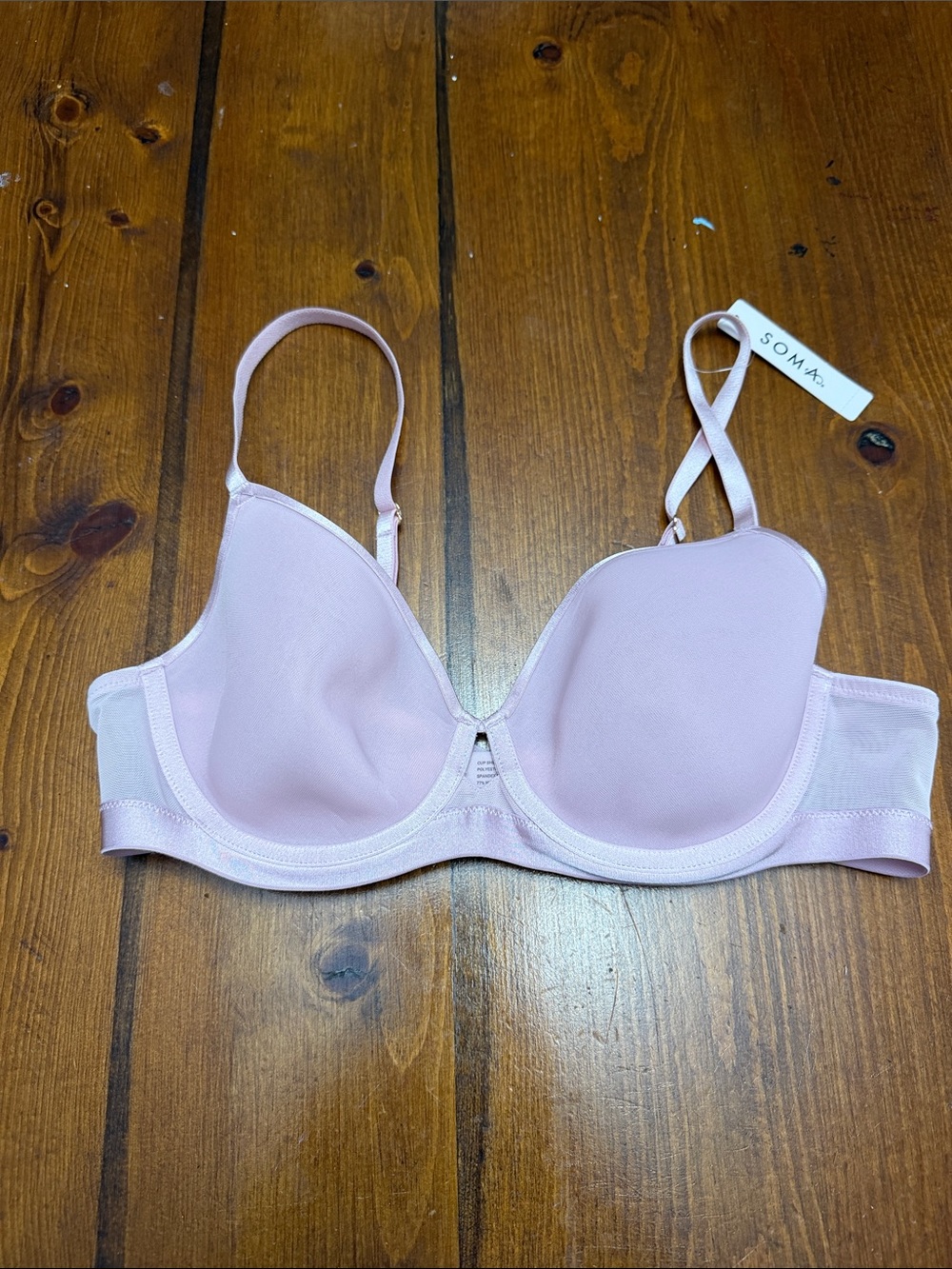 Soma Pale Pink Lightly Lined Perfect Coverage Underwire Bra